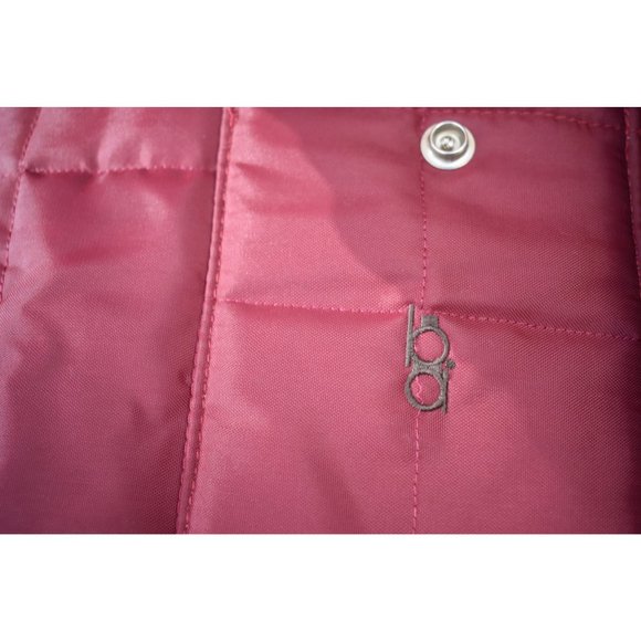 Vintage Men's Bob Allen Burgundy Puffer Hunting Jacket Suede Patches L - Picture 4 of 10